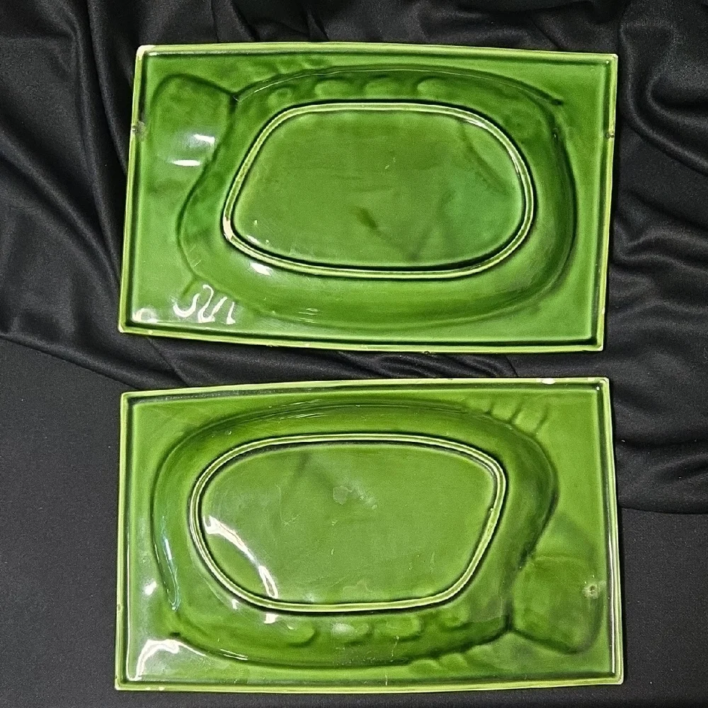 Green Fish-Shaped Ceramic Dish/Ashtray